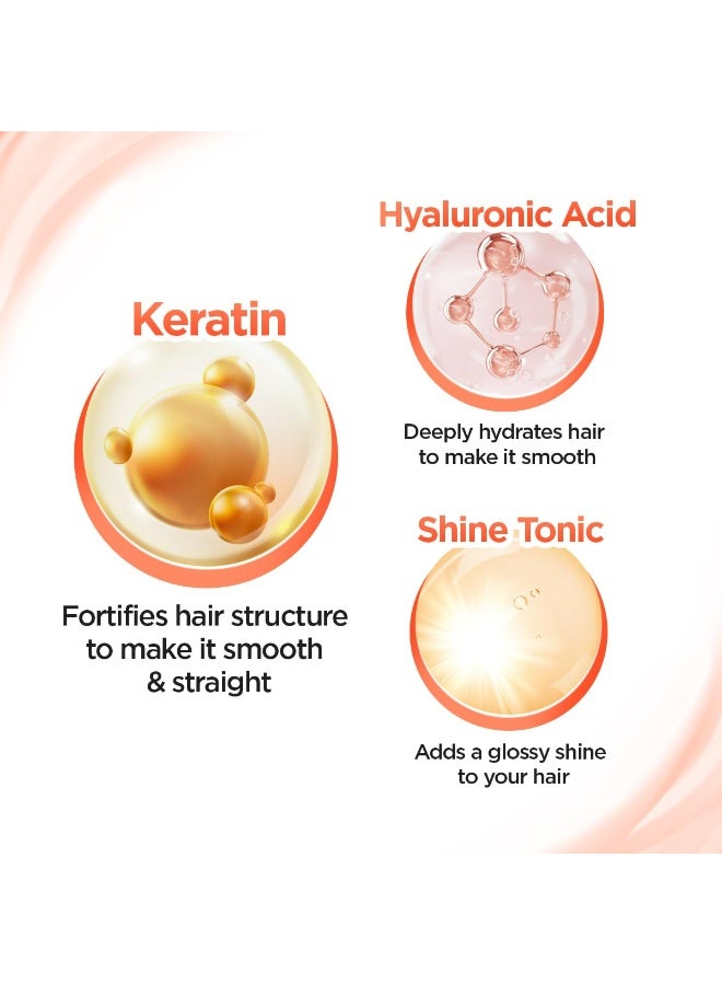 BBLUNT Advanced Smoothening Conditioner With Keratin & Hyaluronic Acid - 250 Grams | Makes Hair Frizz-Free & Straighter | Deeply Nourishes | Adds Spectacular Shine - Image 3